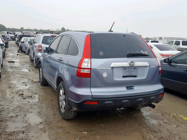 JHLRE387X9C010562 - 2009 HONDA CR-V EXL BLUE photo 3