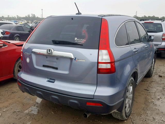 JHLRE387X9C010562 - 2009 HONDA CR-V EXL BLUE photo 4