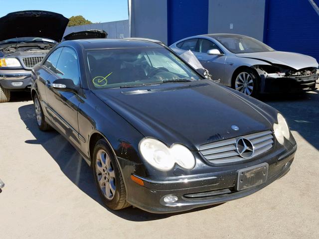 WDBTJ65J34F120214 - 2004 MERCEDES-BENZ CLK 320C BLACK photo 1