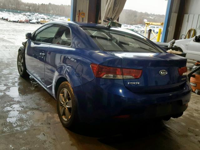 KNAFU6A22C5637509 - 2012 KIA FORTE EX BLUE photo 3