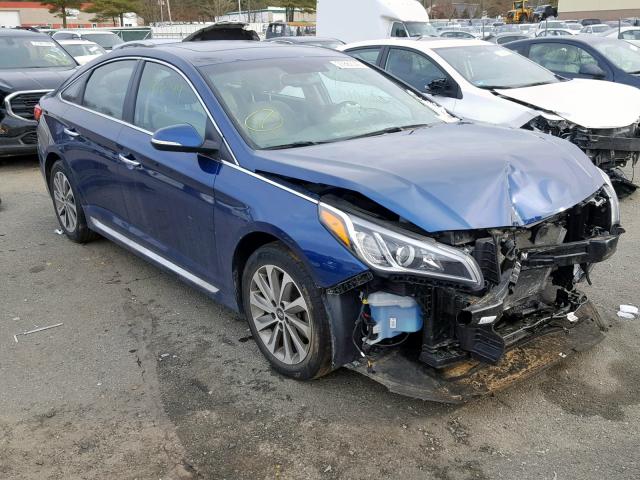 5NPE34AF4GH415651 - 2016 HYUNDAI SONATA SPO BLUE photo 1