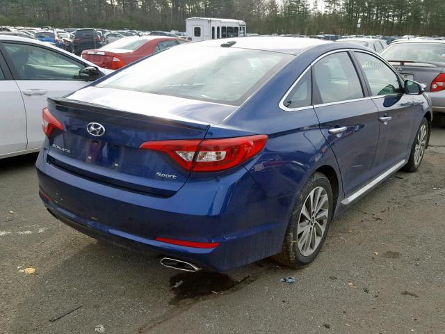 5NPE34AF4GH415651 - 2016 HYUNDAI SONATA SPO BLUE photo 4