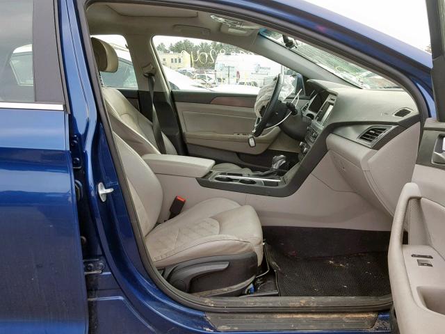 5NPE34AF4GH415651 - 2016 HYUNDAI SONATA SPO BLUE photo 5