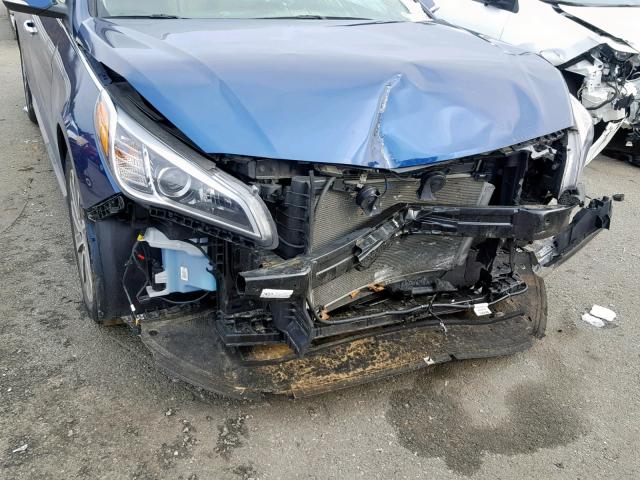 5NPE34AF4GH415651 - 2016 HYUNDAI SONATA SPO BLUE photo 9