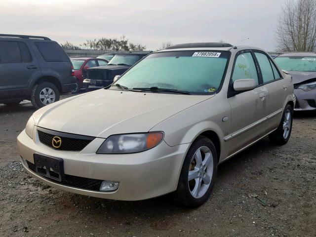 JM1BJ226331210898 - 2003 MAZDA PROTEGE DX BEIGE photo 2