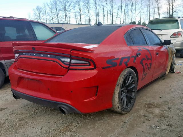 2C3CDXL98GH158875 - 2016 DODGE CHARGER SR RED photo 4