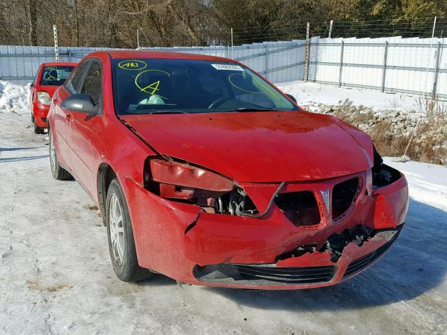 1G2ZF55B764262388 - 2006 PONTIAC G6 SE RED photo 1