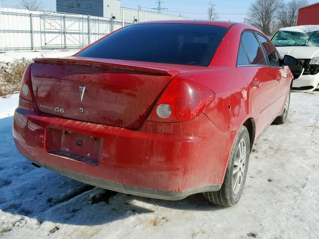 1G2ZF55B764262388 - 2006 PONTIAC G6 SE RED photo 4