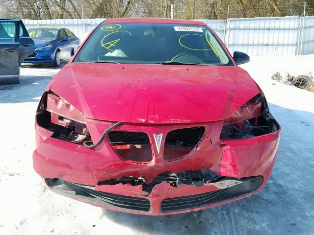 1G2ZF55B764262388 - 2006 PONTIAC G6 SE RED photo 9