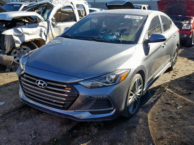 KMHD04LB6JU521204 - 2018 HYUNDAI ELANTRA SP CHARCOAL photo 2