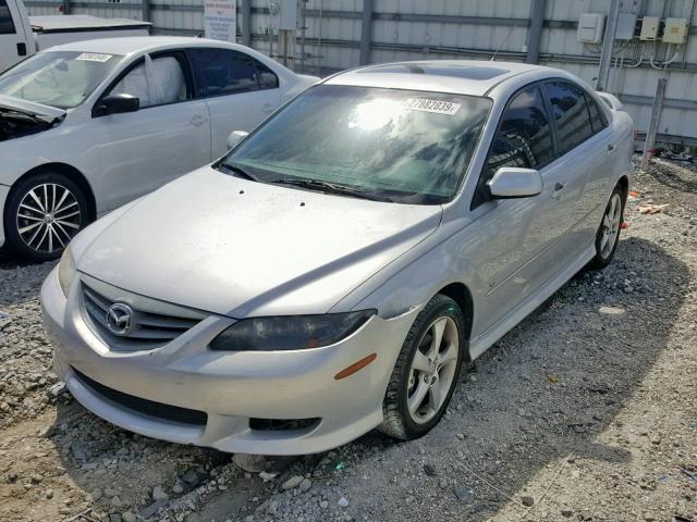 1YVHP84D655M73321 - 2005 MAZDA 6 S SILVER photo 2