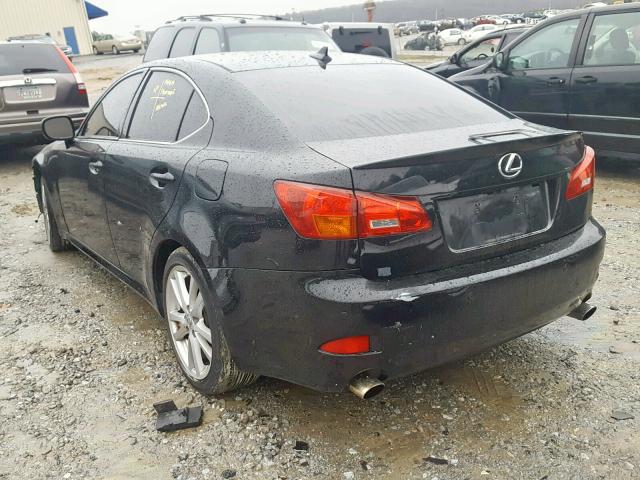 JTHBE262775016125 - 2007 LEXUS IS 350 BLACK photo 3