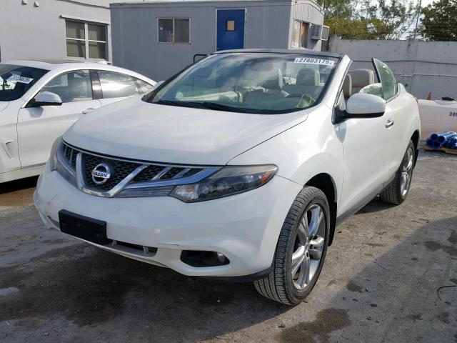 JN8AZ1FY1BW002826 - 2011 NISSAN MURANO CRO WHITE photo 2