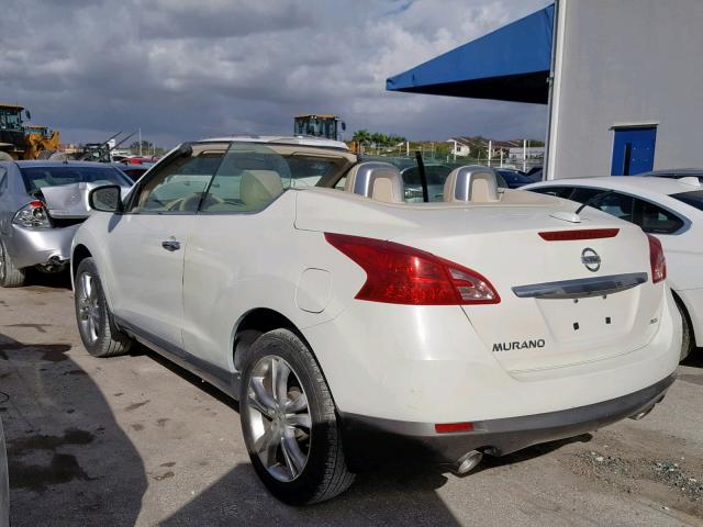 JN8AZ1FY1BW002826 - 2011 NISSAN MURANO CRO WHITE photo 3