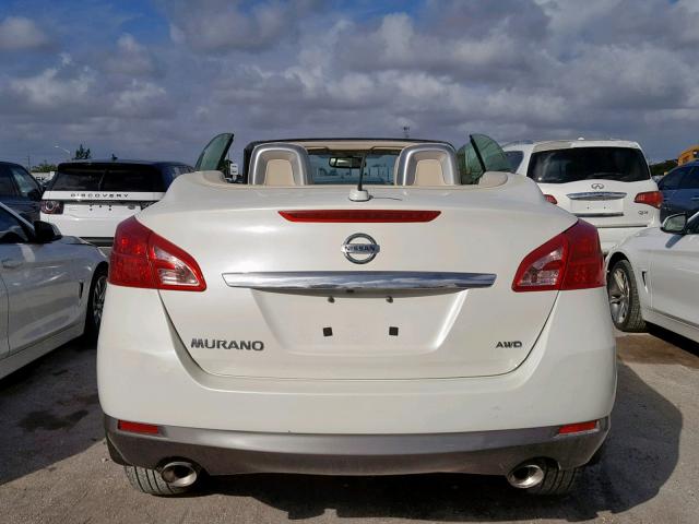 JN8AZ1FY1BW002826 - 2011 NISSAN MURANO CRO WHITE photo 9