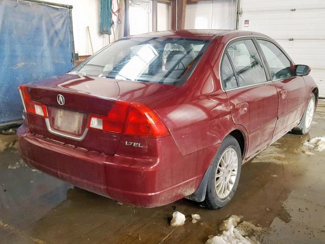 2HHES36853H005576 - 2003 ACURA 1.7EL PREM RED photo 4