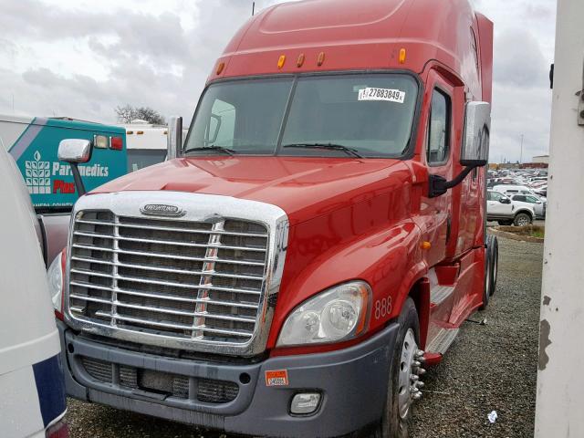 3AKJGLDR5DSFF8842 - 2013 FREIGHTLINER CASCADIA 1 RED photo 2