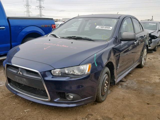 JA32U8FW7EU007145 - 2014 MITSUBISHI LANCER GT BLUE photo 2