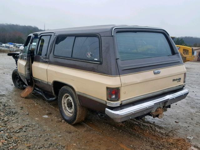 1GNGR26N5HF136577 - 1987 CHEVROLET SUBURBAN R BLACK photo 3