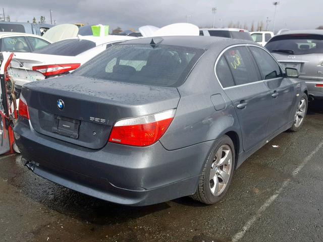 WBANE535X6CK89646 - 2006 BMW 525 I GRAY photo 4