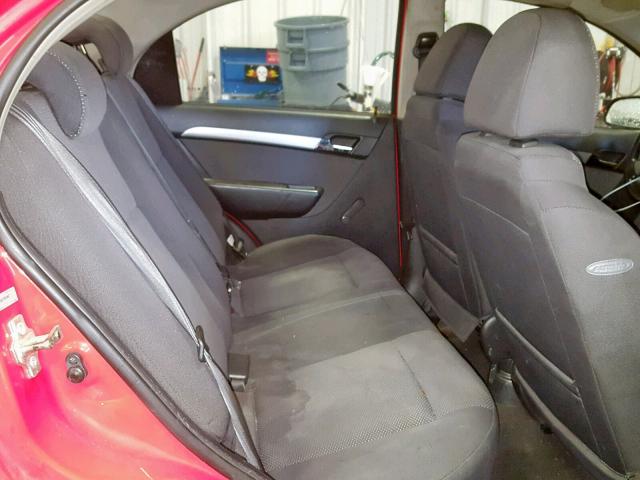 KL1TD56E29B396927 - 2009 CHEVROLET AVEO LS RED photo 6
