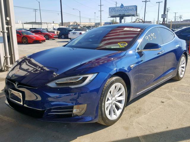 5YJSA1E29HF191419 - 2017 TESLA MODEL S BLUE photo 2