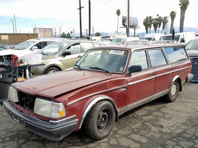 YV1AA8859L1875571 - 1990 VOLVO 240 BASE RED photo 2