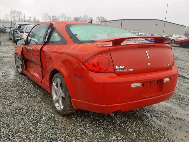 1G2AT18H397228353 - 2009 PONTIAC G5 GT RED photo 3