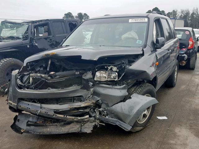 5FNYF187X7B018106 - 2007 HONDA PILOT EXL GRAY photo 2