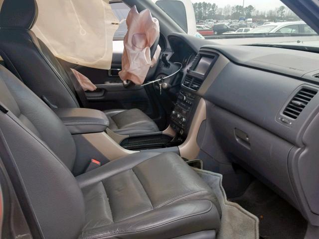 5FNYF187X7B018106 - 2007 HONDA PILOT EXL GRAY photo 5