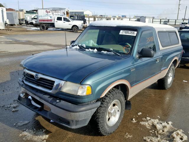 4F4YR12C0WTM31748 - 1998 MAZDA B2500 GREEN photo 2