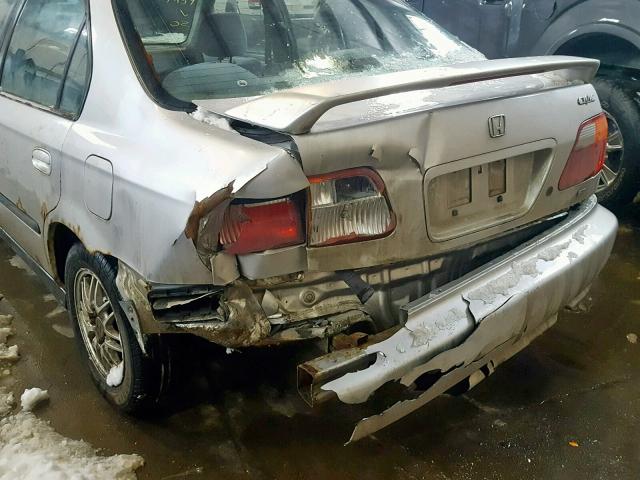 2HGEJ6615YH929762 - 2000 HONDA CIVIC BASE SILVER photo 9