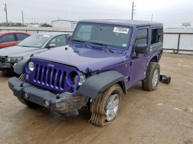 1C4AJWAG3JL884709 - 2018 JEEP WRANGLER S PURPLE photo 2