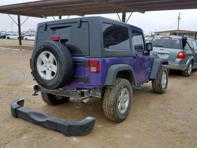 1C4AJWAG3JL884709 - 2018 JEEP WRANGLER S PURPLE photo 4