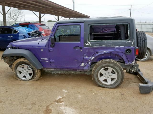 1C4AJWAG3JL884709 - 2018 JEEP WRANGLER S PURPLE photo 9