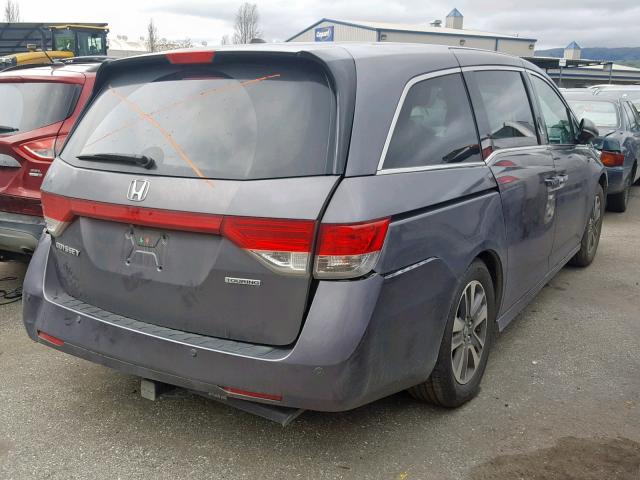 5FNRL5H94FB122952 - 2015 HONDA ODYSSEY TO GRAY photo 4