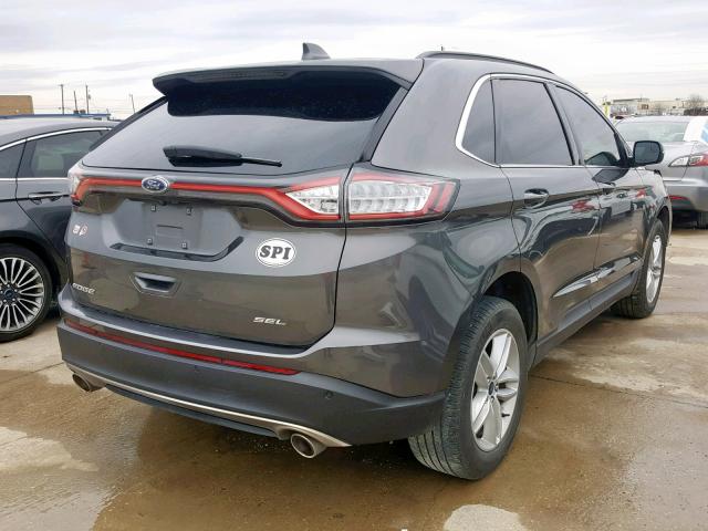 2FMPK3J84HBB56207 - 2017 FORD EDGE SEL CHARCOAL photo 4