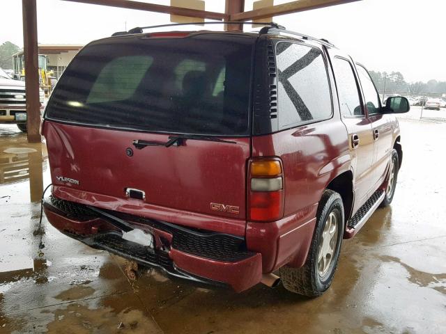 1GKEK63U13J322425 - 2003 GMC YUKON DENA MAROON photo 4