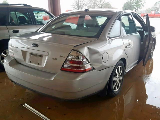 1FAHP24W98G163652 - 2008 FORD TAURUS SEL SILVER photo 4