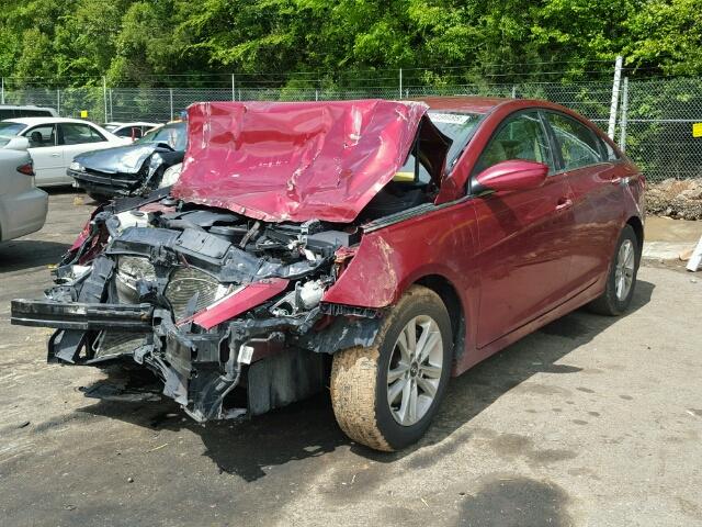 5NPEB4AC8DH755860 - 2013 HYUNDAI SONATA GLS BURGUNDY photo 2