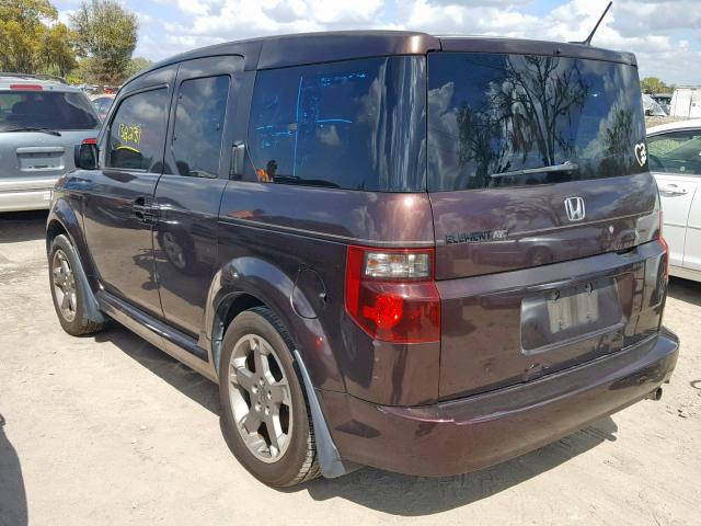 5J6YH18988L003981 - 2008 HONDA ELEMENT SC BROWN photo 3