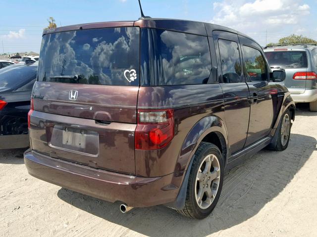 5J6YH18988L003981 - 2008 HONDA ELEMENT SC BROWN photo 4