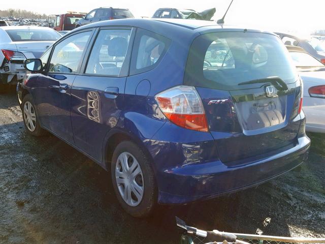 JHMGE8H33BC028064 - 2011 HONDA FIT BLUE photo 3