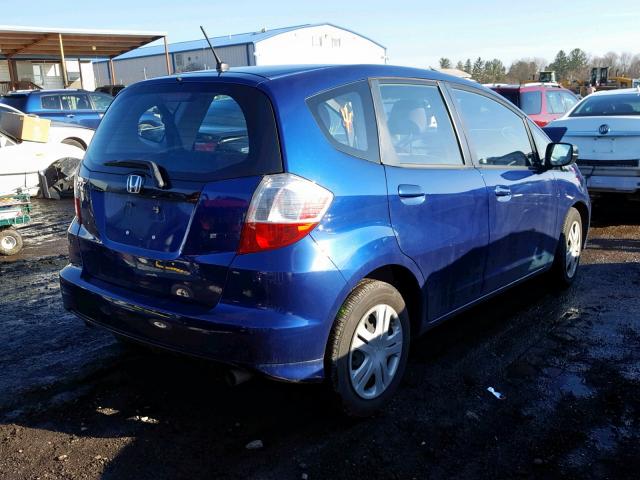 JHMGE8H33BC028064 - 2011 HONDA FIT BLUE photo 4