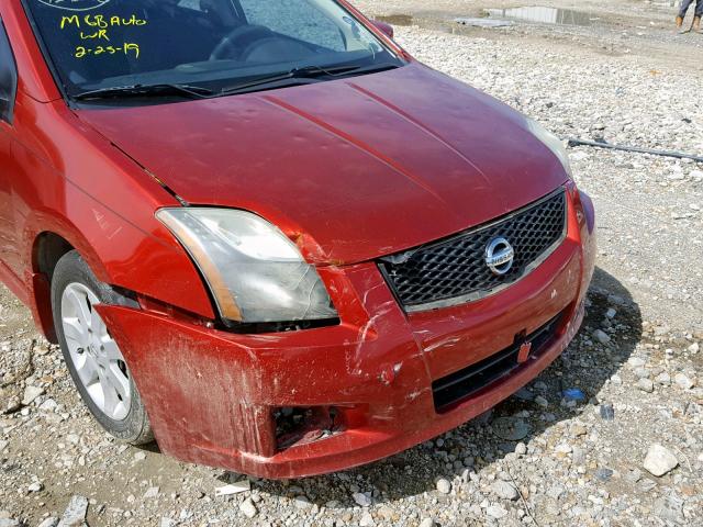 3N1AB6AP0AL611389 - 2010 NISSAN SENTRA 2.0 RED photo 9