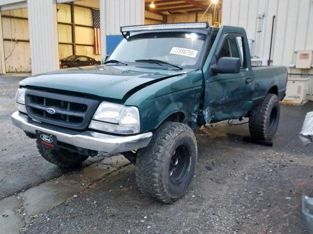 1FTYR10CXYPA82816 - 2000 FORD RANGER GREEN photo 2