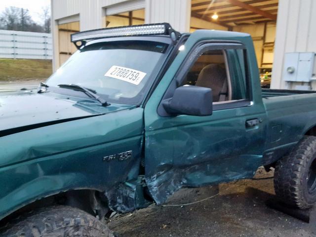 1FTYR10CXYPA82816 - 2000 FORD RANGER GREEN photo 9