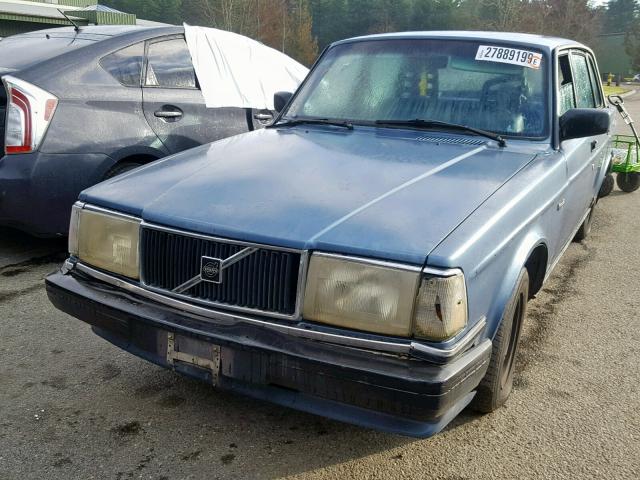 YV1AX8848G1192921 - 1986 VOLVO 244 DL BLUE photo 2