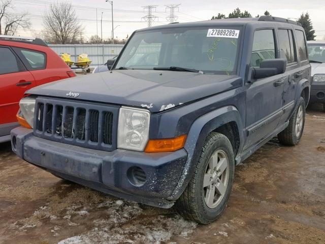 1J8HG48K76C235314 - 2006 JEEP COMMANDER BLUE photo 2