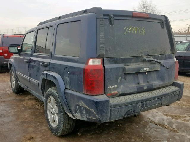1J8HG48K76C235314 - 2006 JEEP COMMANDER BLUE photo 3